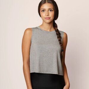 Emily Hsu Designs Motion Cropped Tank Heather BNIB L